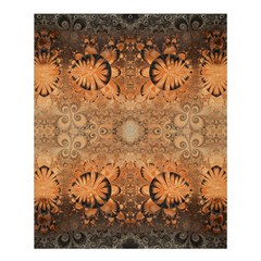 Rustic Orange Swirls Shower Curtain 60  X 72  (medium)  by SpinnyChairDesigns