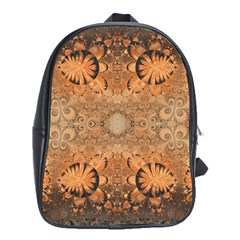 Rustic Orange Swirls School Bag (xl) by SpinnyChairDesigns