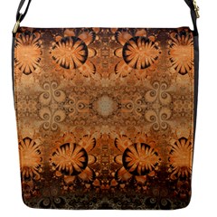 Rustic Orange Swirls Flap Closure Messenger Bag (s) by SpinnyChairDesigns