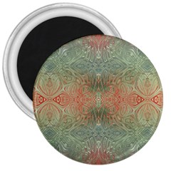 Peach Green Texture 3  Magnets by SpinnyChairDesigns