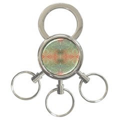 Peach Green Texture 3-ring Key Chain by SpinnyChairDesigns