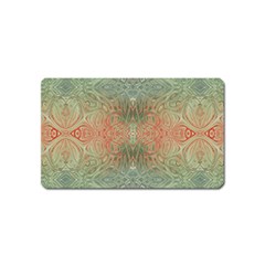 Peach Green Texture Magnet (name Card) by SpinnyChairDesigns