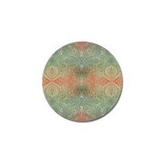 Peach Green Texture Golf Ball Marker by SpinnyChairDesigns