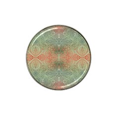 Peach Green Texture Hat Clip Ball Marker (4 Pack) by SpinnyChairDesigns