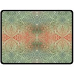 Peach Green Texture Double Sided Fleece Blanket (Large)  80 x60  Blanket Front