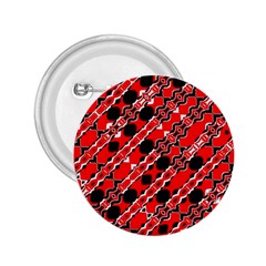 Abstract Red Black Checkered 2 25  Buttons by SpinnyChairDesigns