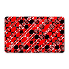 Abstract Red Black Checkered Magnet (rectangular) by SpinnyChairDesigns