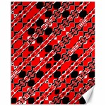 Abstract Red Black Checkered Canvas 16  x 20  15.75 x19.29  Canvas - 1