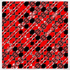 Abstract Red Black Checkered Canvas 20  X 20  by SpinnyChairDesigns