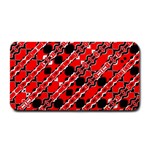 Abstract Red Black Checkered Medium Bar Mats 16 x8.5  Bar Mat