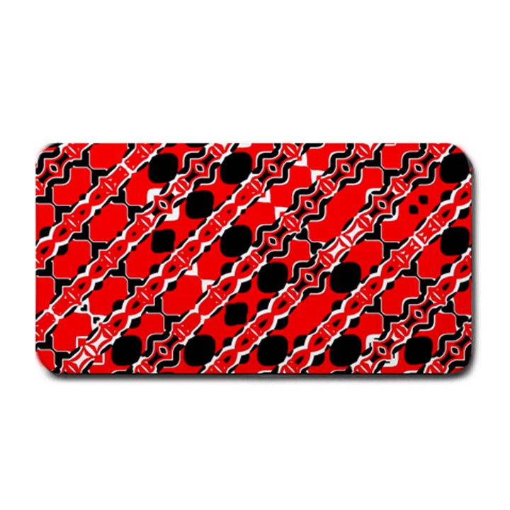 Abstract Red Black Checkered Medium Bar Mats