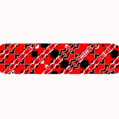 Abstract Red Black Checkered Large Bar Mats by SpinnyChairDesigns