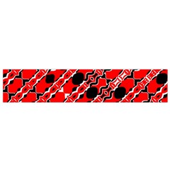 Abstract Red Black Checkered Small Flano Scarf by SpinnyChairDesigns