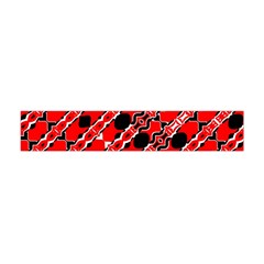 Abstract Red Black Checkered Flano Scarf (mini) by SpinnyChairDesigns