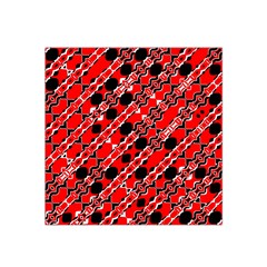 Abstract Red Black Checkered Satin Bandana Scarf by SpinnyChairDesigns