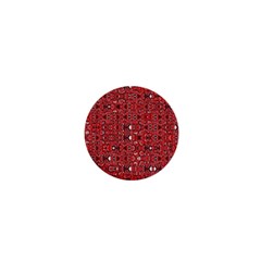 Abstract Red Black Checkered 1  Mini Magnets by SpinnyChairDesigns