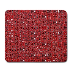 Abstract Red Black Checkered Large Mousepads by SpinnyChairDesigns