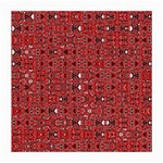 Abstract Red Black Checkered Medium Glasses Cloth (2 Sides) Front