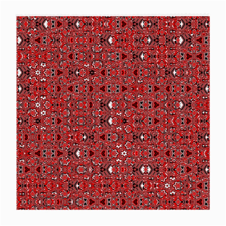 Abstract Red Black Checkered Medium Glasses Cloth (2 Sides)