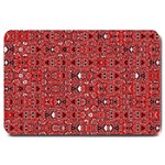 Abstract Red Black Checkered Large Doormat  30 x20  Door Mat