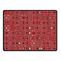 Abstract Red Black Checkered Fleece Blanket (small) by SpinnyChairDesigns