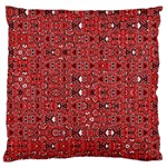 Abstract Red Black Checkered Large Flano Cushion Case (One Side) Front