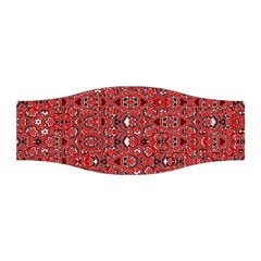 Abstract Red Black Checkered Stretchable Headband by SpinnyChairDesigns