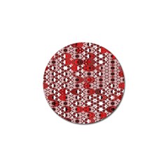 Red Black Checkered Golf Ball Marker by SpinnyChairDesigns