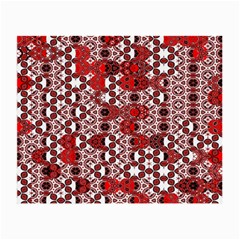 Red Black Checkered Small Glasses Cloth by SpinnyChairDesigns