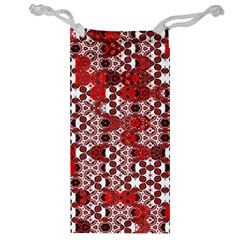 Red Black Checkered Jewelry Bag by SpinnyChairDesigns