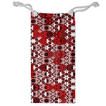 Red Black Checkered Jewelry Bag Front