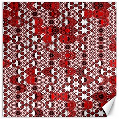 Red Black Checkered Canvas 20  X 20  by SpinnyChairDesigns