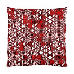 Red Black Checkered Standard Cushion Case (two Sides) by SpinnyChairDesigns