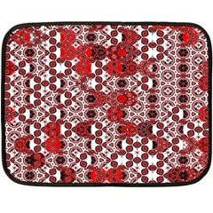 Red Black Checkered Fleece Blanket (mini) by SpinnyChairDesigns