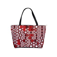 Red Black Checkered Classic Shoulder Handbag by SpinnyChairDesigns