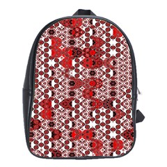 Red Black Checkered School Bag (large) by SpinnyChairDesigns