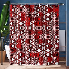 Red Black Checkered Shower Curtain 60  X 72  (medium)  by SpinnyChairDesigns