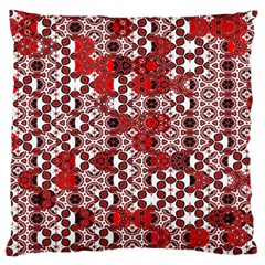 Red Black Checkered Large Cushion Case (two Sides) by SpinnyChairDesigns