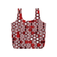 Red Black Checkered Full Print Recycle Bag (s) by SpinnyChairDesigns