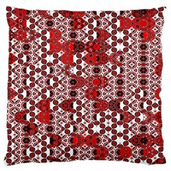 Red Black Checkered Large Flano Cushion Case (two Sides) by SpinnyChairDesigns