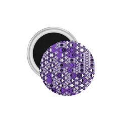 Purple Black Checkered 1 75  Magnets by SpinnyChairDesigns