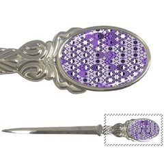 Purple Black Checkered Letter Opener by SpinnyChairDesigns