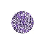 Purple Black Checkered Golf Ball Marker Front