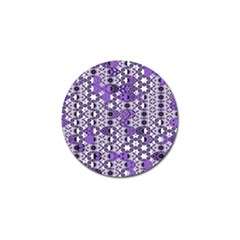 Purple Black Checkered Golf Ball Marker (4 Pack) by SpinnyChairDesigns