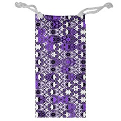 Purple Black Checkered Jewelry Bag by SpinnyChairDesigns