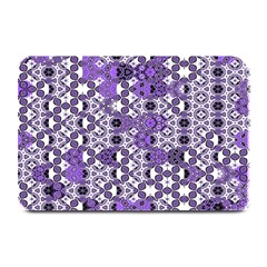 Purple Black Checkered Plate Mats by SpinnyChairDesigns