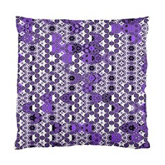 Purple Black Checkered Standard Cushion Case (one Side) by SpinnyChairDesigns