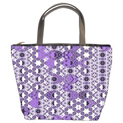 Purple Black Checkered Bucket Bag by SpinnyChairDesigns