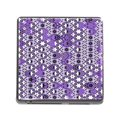 Purple Black Checkered Memory Card Reader (square 5 Slot) by SpinnyChairDesigns