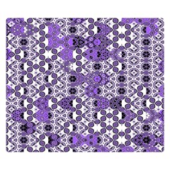 Purple Black Checkered Double Sided Flano Blanket (small)  by SpinnyChairDesigns